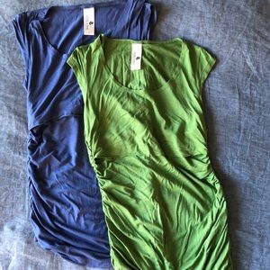 Peek-A-Boo Cap sleeve maternity/nursing top